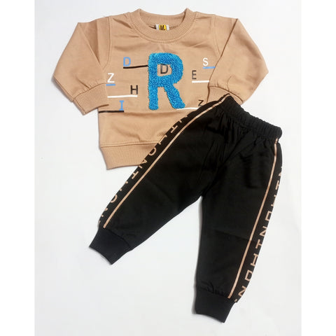 Suit Set - Alphabet - Brown