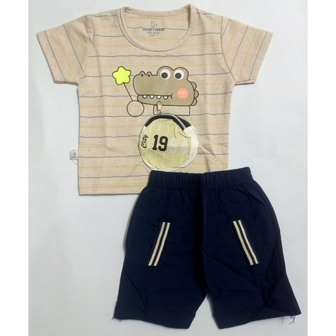 T.shirt & Trouser - Cartoon - Light Brown
