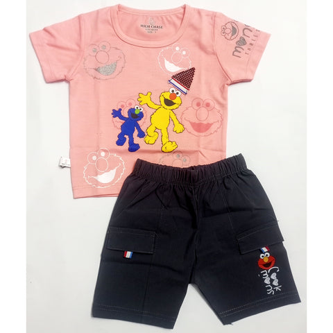 T.shirt & Trouser - Cartoon - Pink