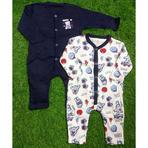 Pack of 2 Baby Rompers - 25 - Blue
