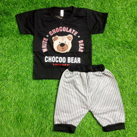T.Shirt & Nicker - Black - Choco Bear