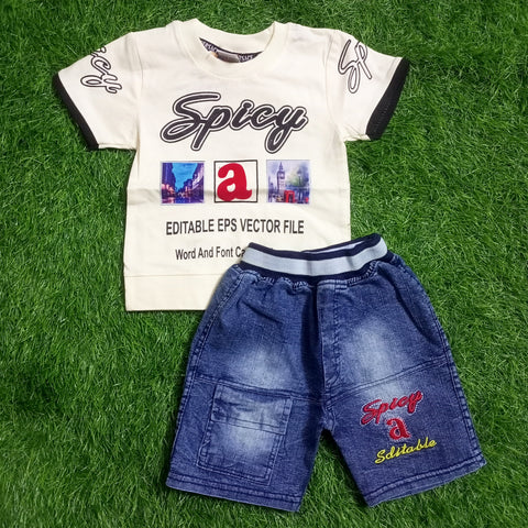 T.Shirt & Nicker - Light Yellow - Spicy