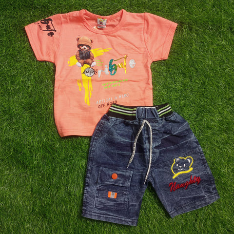 T.Shirt & Nicker - Pink - Cartoon