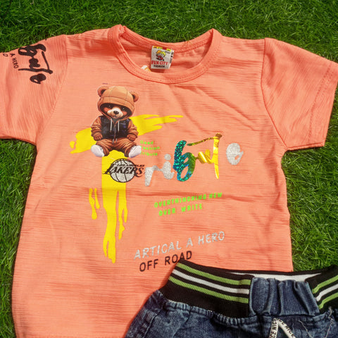 T.Shirt & Nicker - Pink - Cartoon