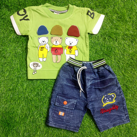 T.Shirt & Nicker - Green - Boy