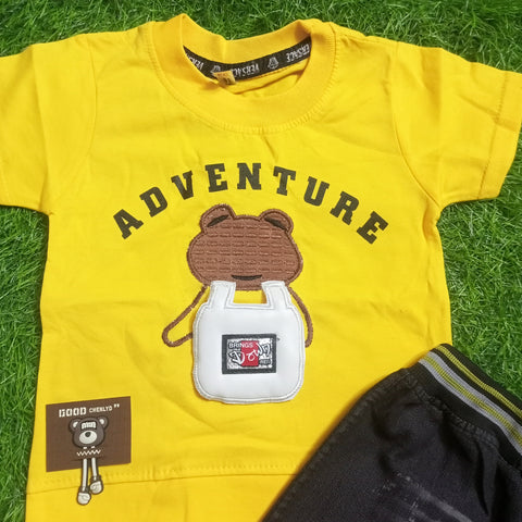 T.Shirt & Nicker - Yellow - Adventure
