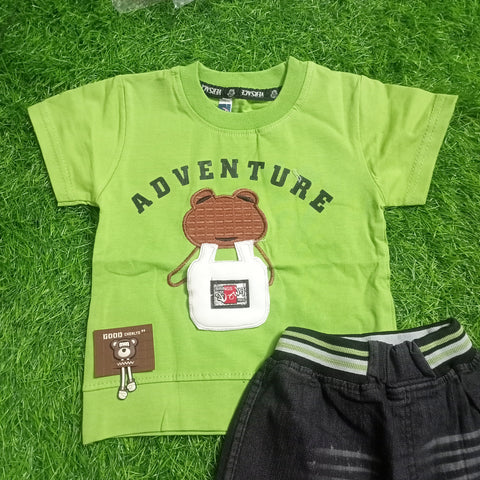T.Shirt & Nicker - Green - Adventure