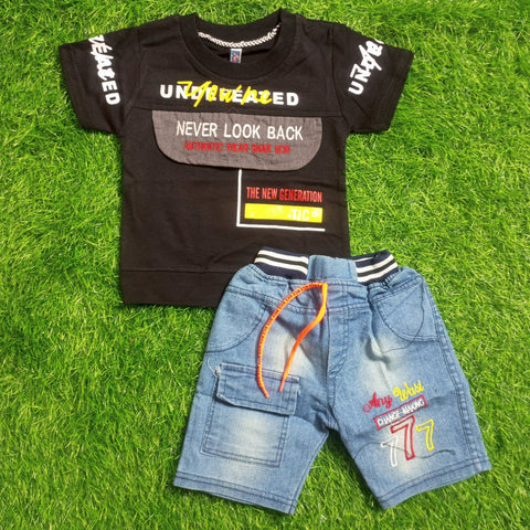 T.Shirt & Nicker - Black - Design 2