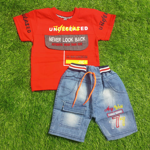 T.Shirt & Nicker - Red - Design 2