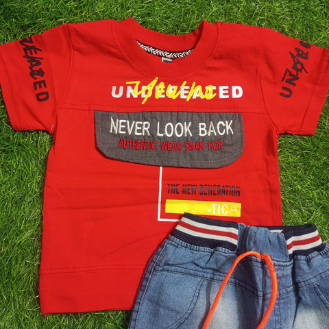 T.Shirt & Nicker - Red - Design 2