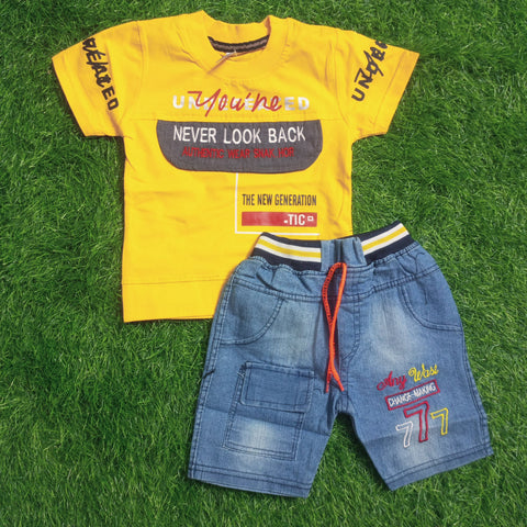 T.Shirt & Nicker - Yellow - Design 2