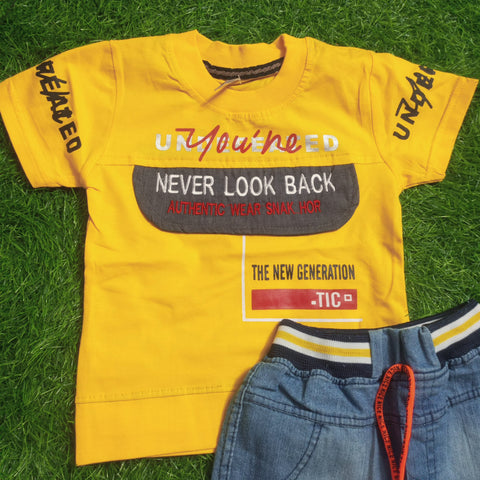 T.Shirt & Nicker - Yellow - Design 2