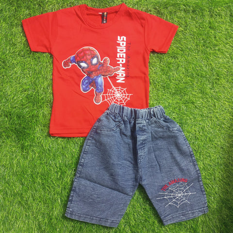 T.Shirt & Nicker - Red - Spider Man