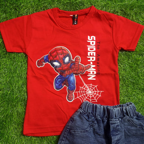 T.Shirt & Nicker - Red - Spider Man