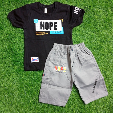 T.Shirt & Short - Black - Hope