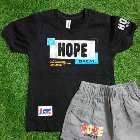 T.Shirt & Short - Black - Hope