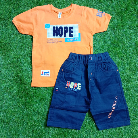 T.Shirt & Short - Orange - Hope