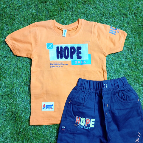 T.Shirt & Short - Orange - Hope