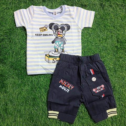 T.Shirt & Nicker - Green - Mickey