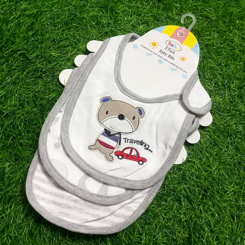 Pack of 3 Bibs - Traveling