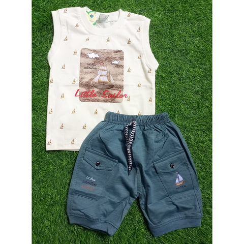 Sleeveless Shirt & Short - Little - Green