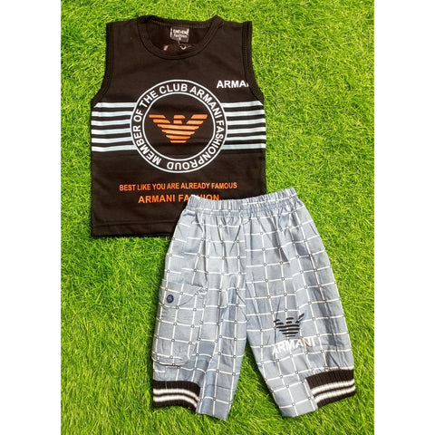 Sleeveless Shirt & Short - Club - Black