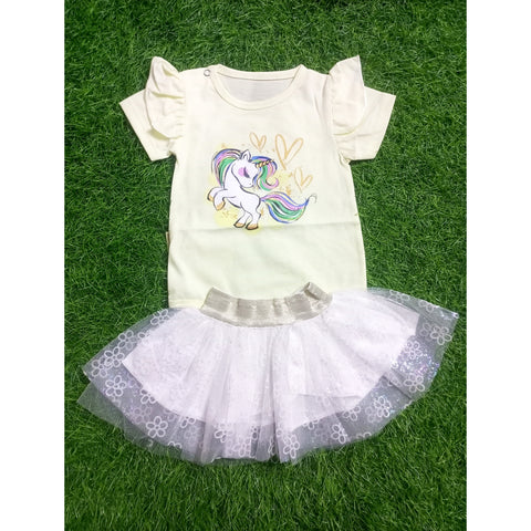 Baby Girl Formal Dress (Bodysuit) Yellow