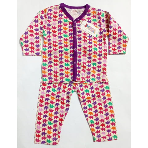 Summer Night Suit - Design 25 - Multi Elephants