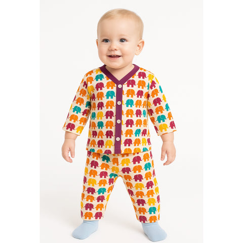 Summer Night Suit - Design 25 - Multi Elephants