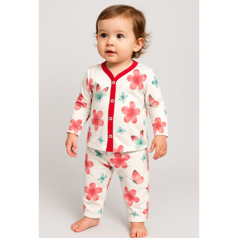 Summer Night Suit - Design 25 - Pink Butterfly