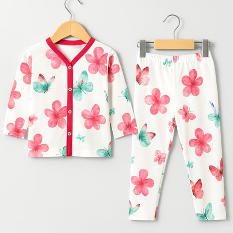 Summer Night Suit - Design 25 - Pink Butterfly