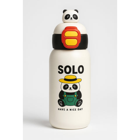 Cute Cartoon Bottle with Straw -  500ML