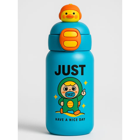 Cute Cartoon Bottle with Straw -  500ML