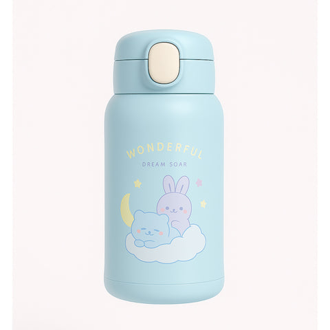 Cute Cartoon Bottle with Straw -  500ML