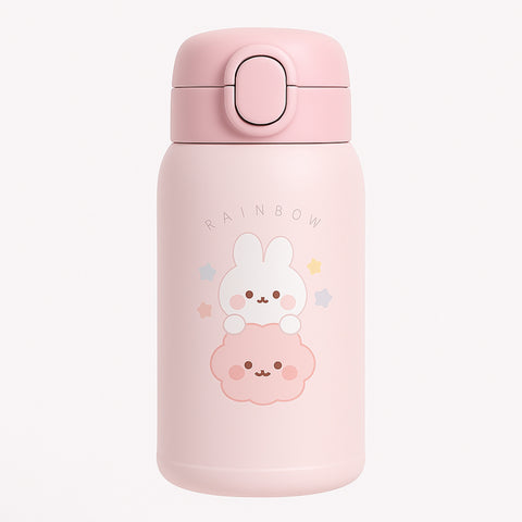 Cute Cartoon Bottle with Straw -  500ML