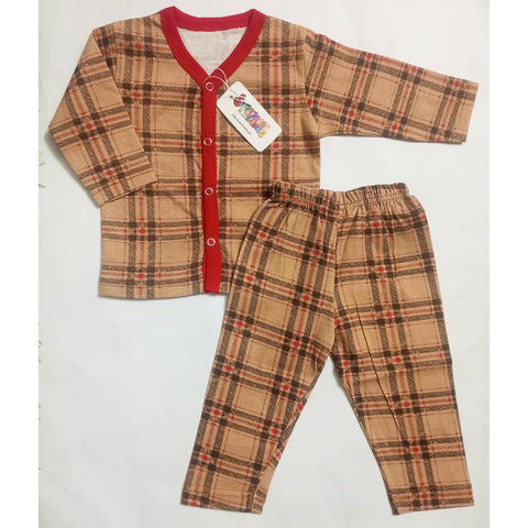 Summer Night Suit - Design 25 - Red Check