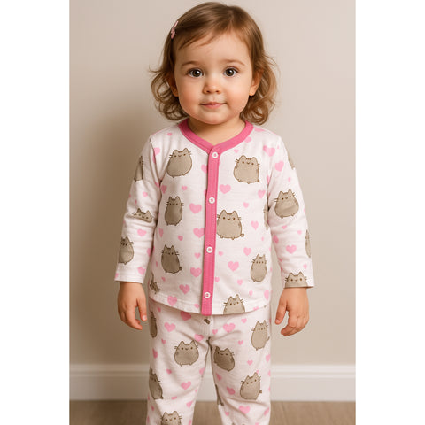 SB - Night Suit - Pink Cat - N2430