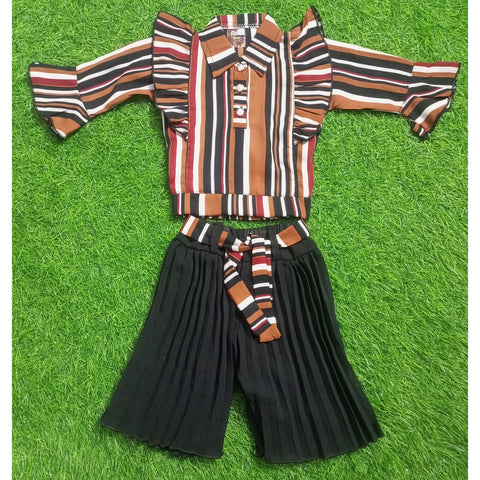 Girls Wear - Shirt & Trouser - Black