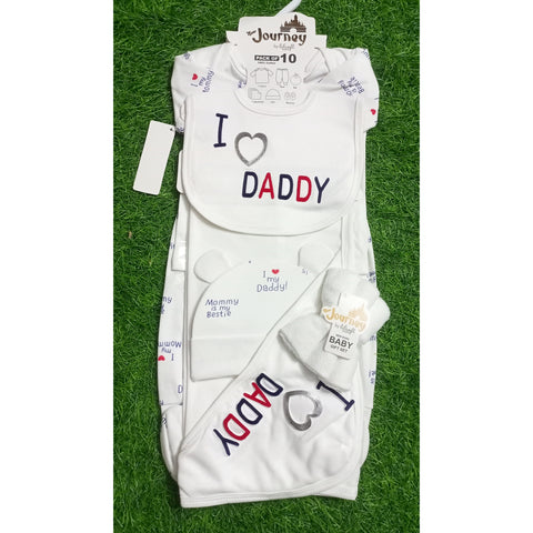 Winter - 10 Pieces Gift Set - I Love Mama & Daddy