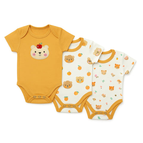 Pack of 3 Half Sleeve Bodysuits - Bear