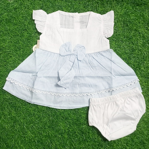 Baby Frock - Ribbon - Blue
