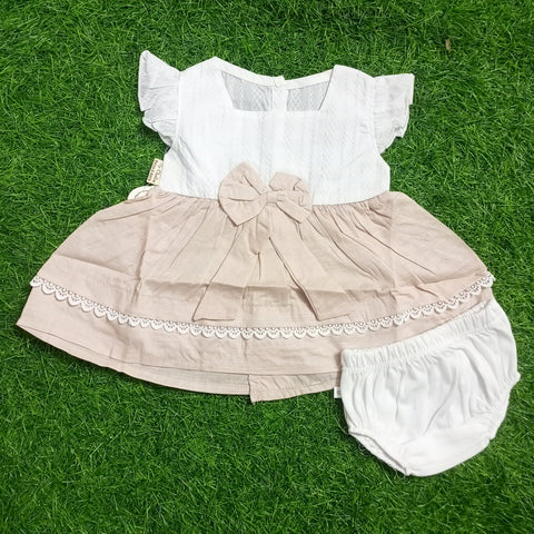 Baby Frock - Ribbon - Skin