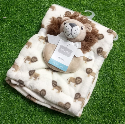 Imported Super Soft Baby Blanket with Toy