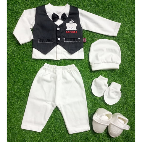 Newborn Baby 5 Pieces Gift Set - Black