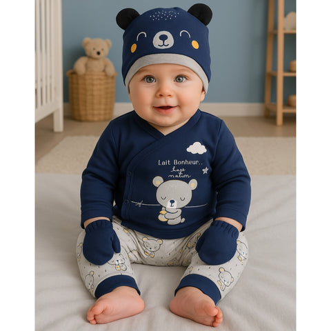 4 Pieces Shirt & Trouser - Blue - Mini World