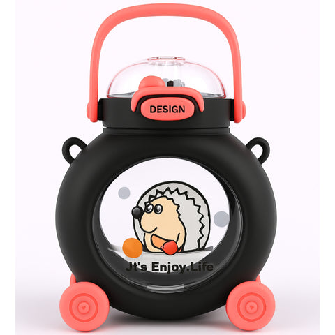 Cartoon Bottle with Straw -  800ML