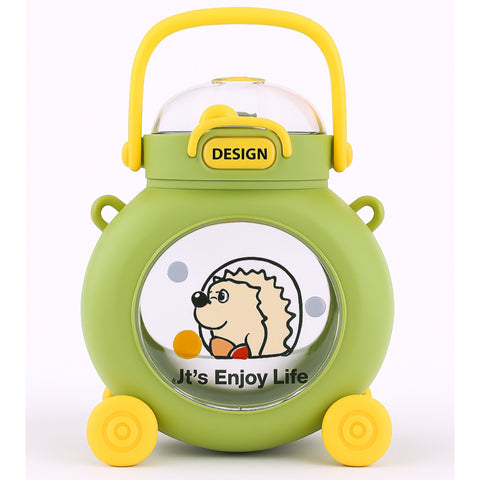 Cartoon Bottle with Straw -  800ML