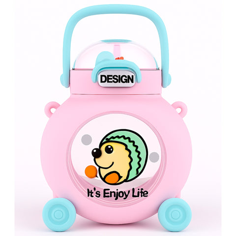 Cartoon Bottle with Straw -  800ML