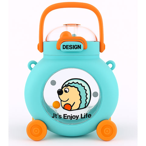 Cartoon Bottle with Straw -  800ML