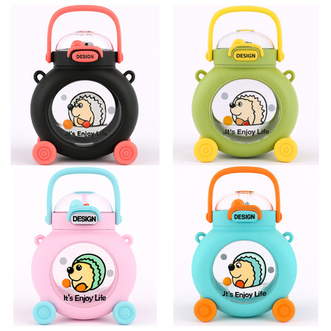 Cartoon Bottle with Straw -  800ML